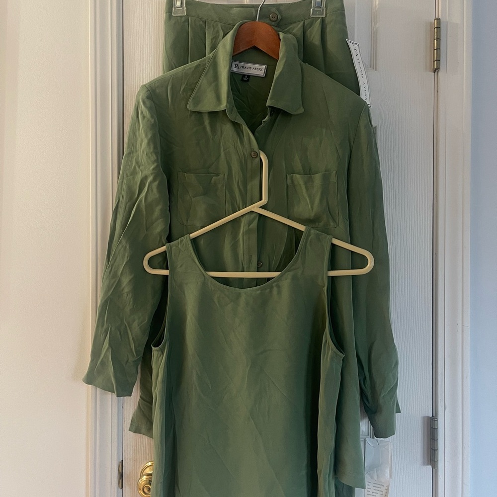 Travis Ayers Olive Silk Garment